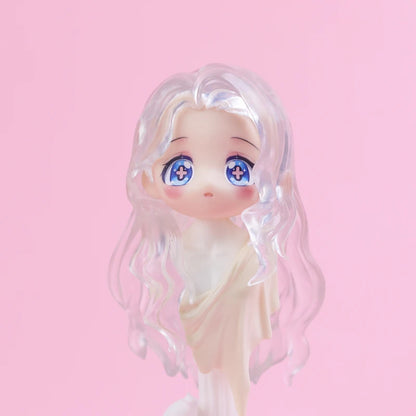 OB11 Transparent Parts Head Shell replacement Korean style Plastic Hair Transparent Replacement Doll Hair Head Mold For Obitsu11