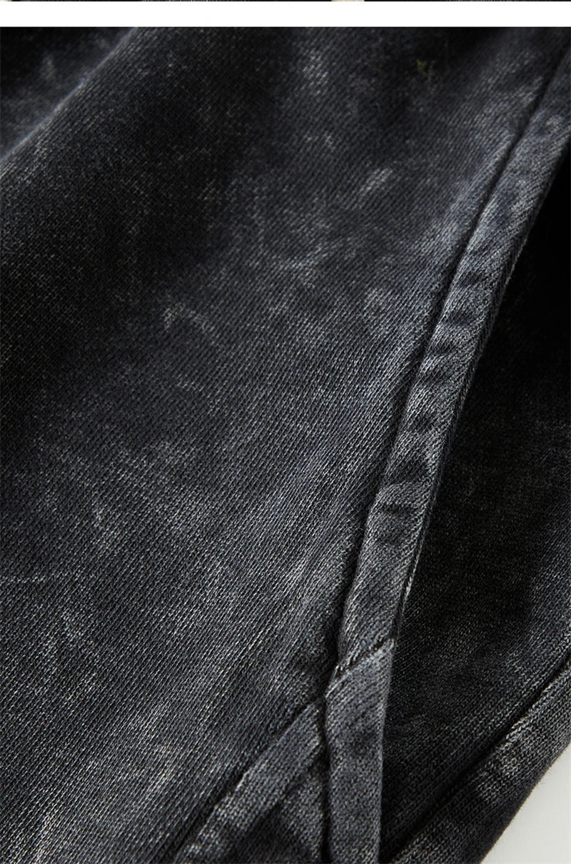 ZODF New Autumn Winter Batik Washed Cotton Sweatpants For Men Unisex Distressed Patchwork Loose 420gsm Sport Jogger Pants HY0724