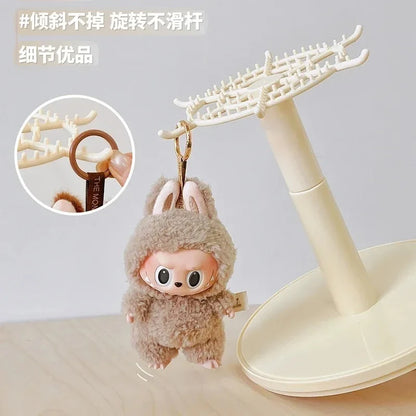 New Labu Pendant Display Box Rotating Transparent Labu Doll Handmade Blind Box Storage Display Stand Decorative Accessories