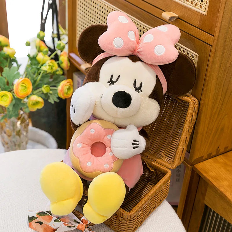 60/80/100cm Big Size Mickey Mouse Anime Plush Stuffed Doll Minnie Mouse Plushies Disney Pillow Peluche Ornaments Children's Gift