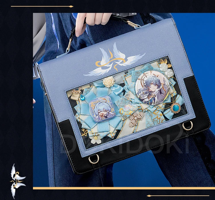 Sunday Elysia Doujin Bag Game Honkai Star Rail DokiDoki Sunday Cosplay Props School Bag HSR Itabag Halloween