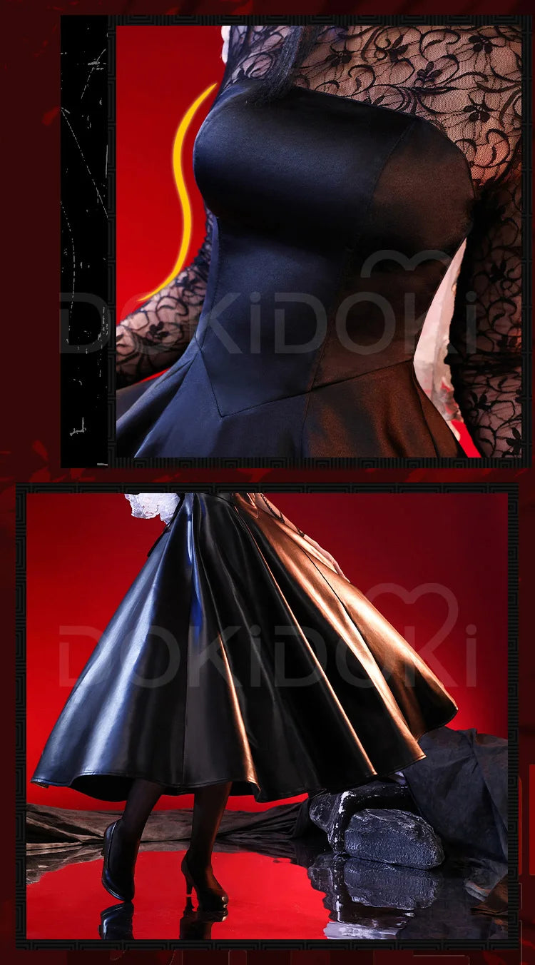 IN STOCK Osaragi Cosplay Costume Manga Anime DokiDoki-SR Women Black Dress Costume Ms. Osaragi Cosplay Halloween