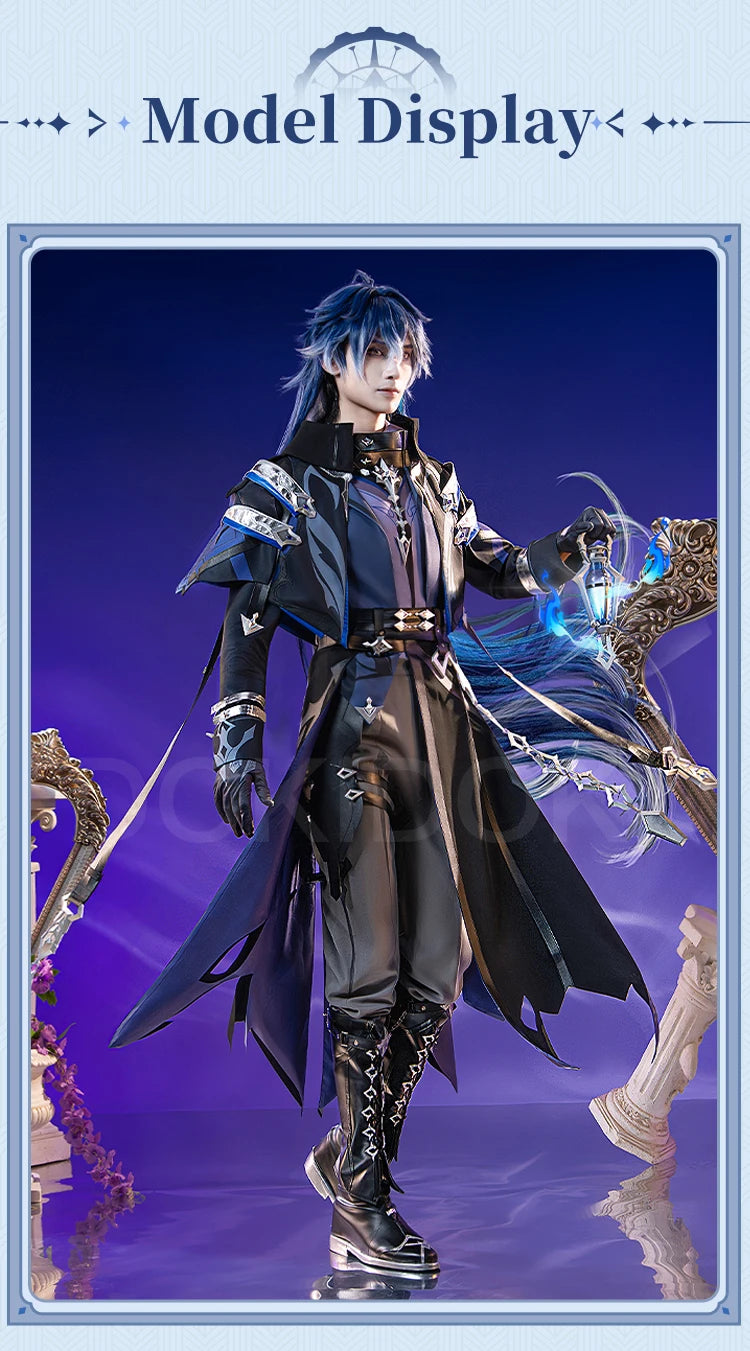 IN STOCK Flins Cosplay Costume Game Genshin Impact【S-3XL】DokiDoki-N Kyrll Chudomirovich Flins Men Halloween Costume Plus Size