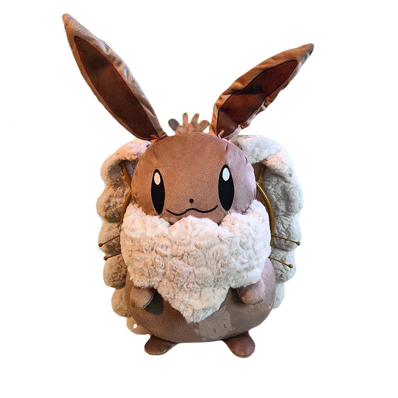 Pokemon Eevee Plush Backpack Large Capacity Kawaii Anime Cosplay Doll Cute Gift - bag