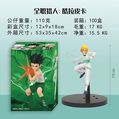 18CM Anime HUNTER×HUNTER Figure Killua Zoldyck Action Figure GON FREESS PVC Toys Doll Kurapika Gift Collection Kid Figurine