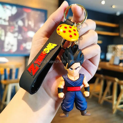Anime Dragon Ball Keychain Z Super Saiyan Son Goku Bulma Broly Piccolo Majin Buu Series Car Pendant Keyring Kids Toys Gifts