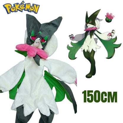 150cm Super Big Size Meowscarada Plush Leathershell Anime Plush Stuffed Doll Just Clothes Plush Presale Pokemon Room  Ornaments