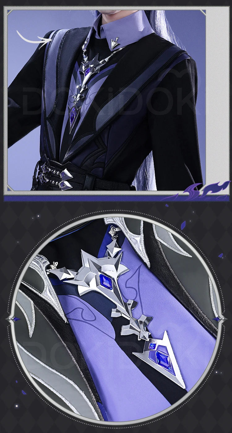 Flins Cosplay Costume Game Genshin Impact【S-3XL】DokiDoki-SR Kyrll Chudomirovich Flins Cosplay Men Halloween Costume Plus Size