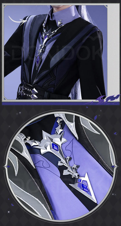 Flins Cosplay Costume Game Genshin Impact【S-3XL】DokiDoki-SR Kyrll Chudomirovich Flins Cosplay Men Halloween Costume Plus Size