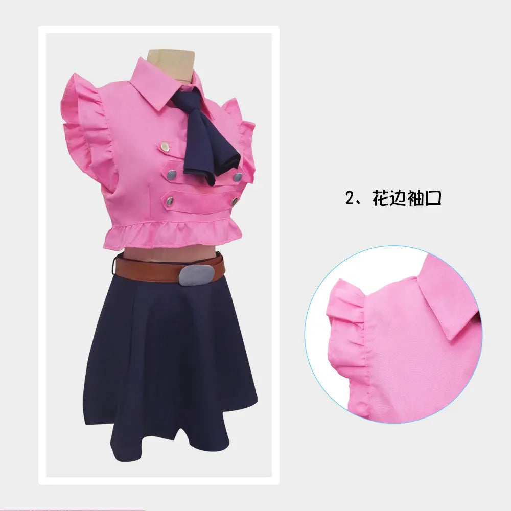The Seven Deadly Sins Elizabeth Liones Dress Set Polyester Women