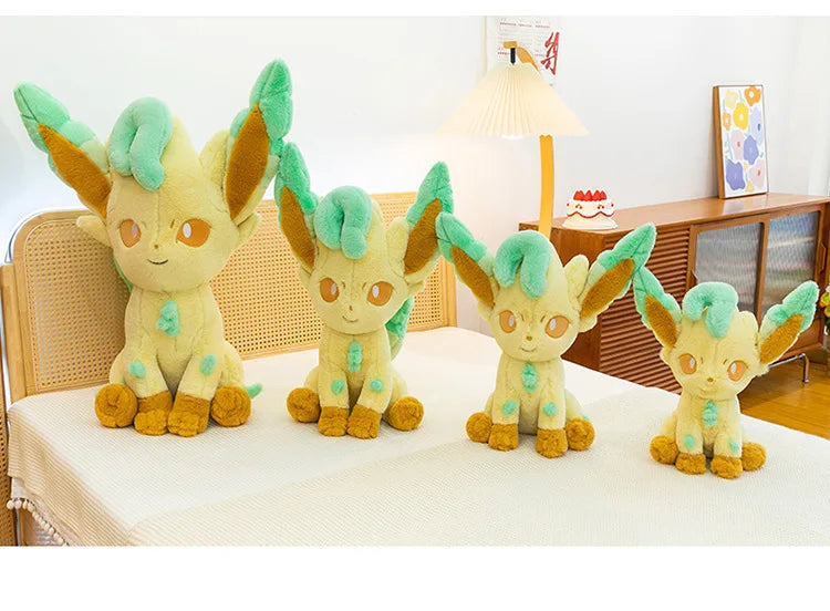 45/55/65CM Big Size Pokemon Leafeon Plushies Kawaii Cartoon Anime Doll Comfortable Soft Doll Children's Ornament Toy Gifts