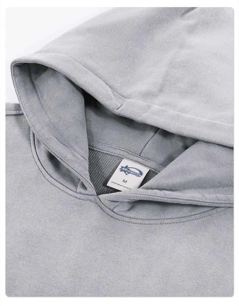 ZODF Summer Autumn Man Washed Sleeveless Hoodies For Men Unisex Loose Edge Distressed 380gsm Cotton Hooded Pullovers HY1097