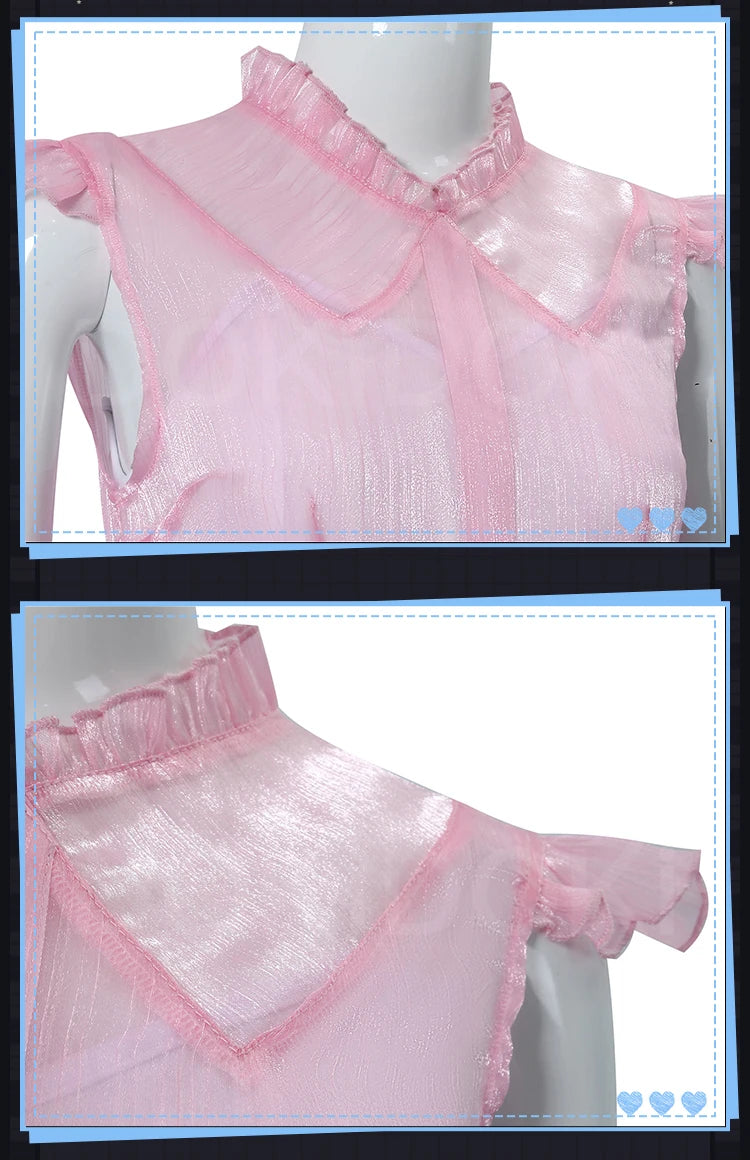 Glinda Elphaba Cosplay Costume Wicked Cosplay【XS-3XL】DokiDoki-N Women Black Pink Dress Glinda Cosplay School Uniform Plus Size