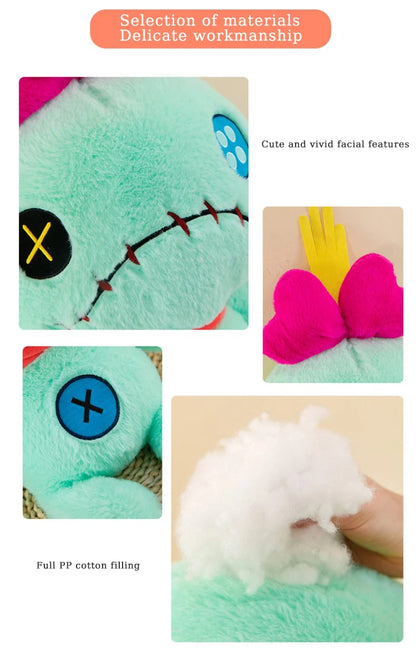 Disney Lilo & Stitch Scrump Plush Toys Anime Plushie Stich Dolls Kawaii Cartoon Pink Pillow Soft Stuffed Gift Children Christmas