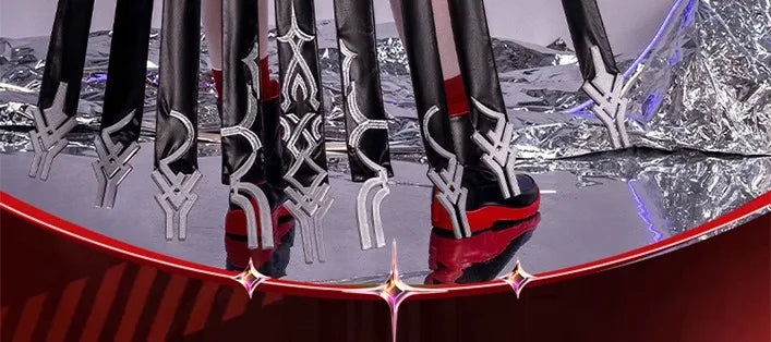 Arknights Exusiai The New Covenant Cosplay Costume Wig Uniform Headwear Earrings Halloween Party for Women Girls Carnival Outfit