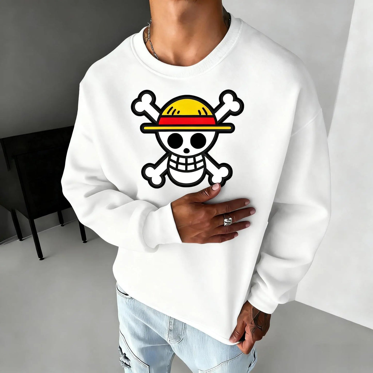 Unisex One Piece Pullover Hoodie Men Women Long Sleeve Sweatshirt Streetwear Anime Graphic Print Hip Hop Sweater Top Autumn New
