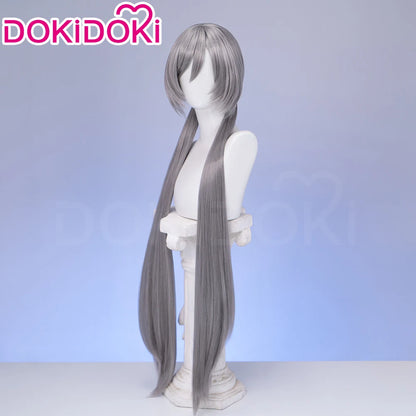IN STOCK Judyy Hoppss Wig Movie DokiDoki Women Long 90cm Grey Twintails Hair Rabbit Judyy Hoppss Chirstmas Cosplay Free Cap Wig