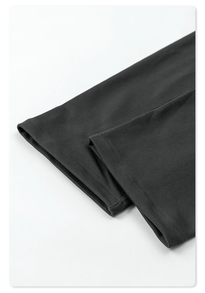 ZODF Trendy Autumn Men 360gsm Solid Straight Pants Unisex Basic Loose Terry Sweatpants Trousers HY0950