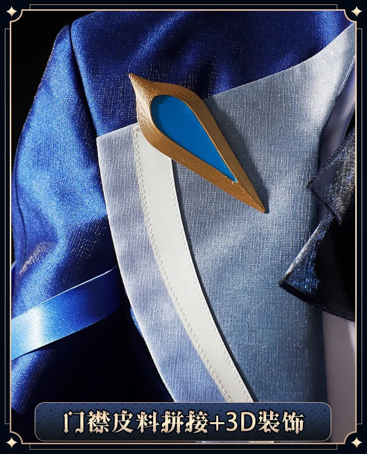 iCoser Focalors Furina Cosplay Costume Wig Dress Genshin Impact Fontaine Uniform Hat Pneuma Ousia God of Justice for Women Props