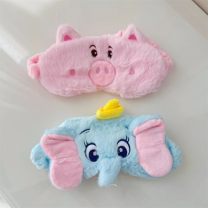 Cartoon Eyeshade for Sleeping Lotso Hamm Eye Patch Shading Dumbo Stitch Eyepatch Girl Travel Relax Cover Eye Mask Health