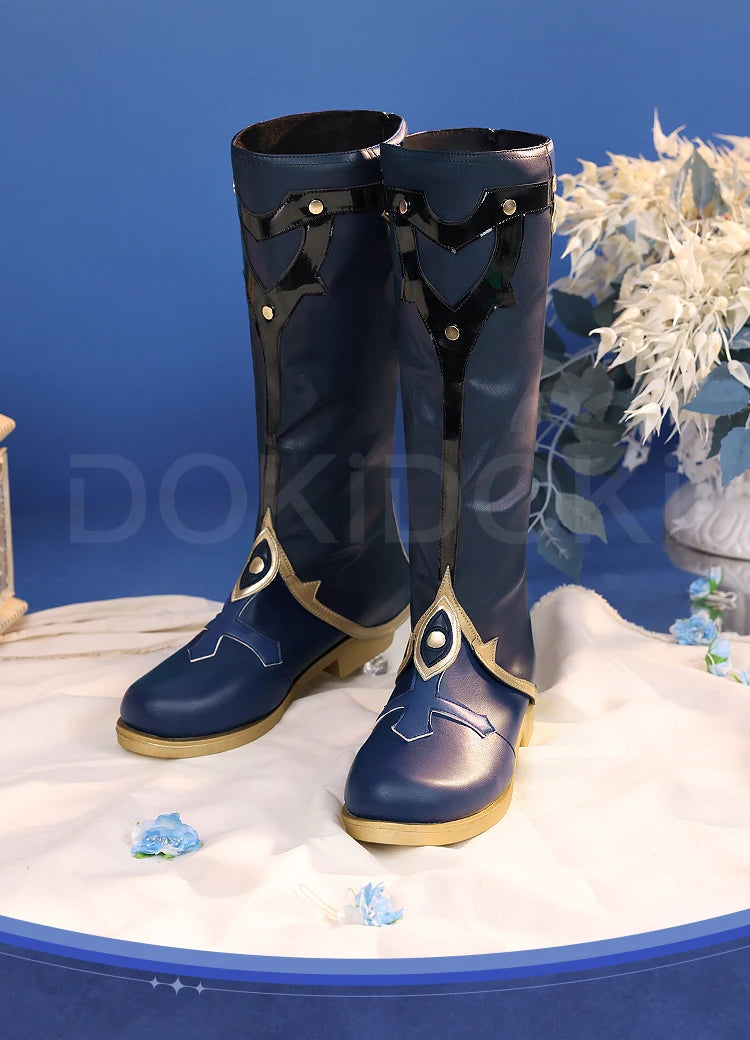 IN STOCK Anaxa Sunday Jiaoqiu Shoes Cosplay Game Honkai: Star Rail Cosplay DokiDoki-SR Men Black Boots Anaxa Cosplay Boots