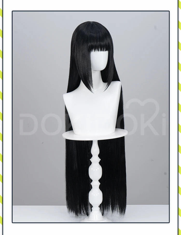 IN STOCK Osaragi Wig Anime Cosplay DokiDoki Women 100cm Black Long Hair Osaragi Cosplay Free Wig Cap