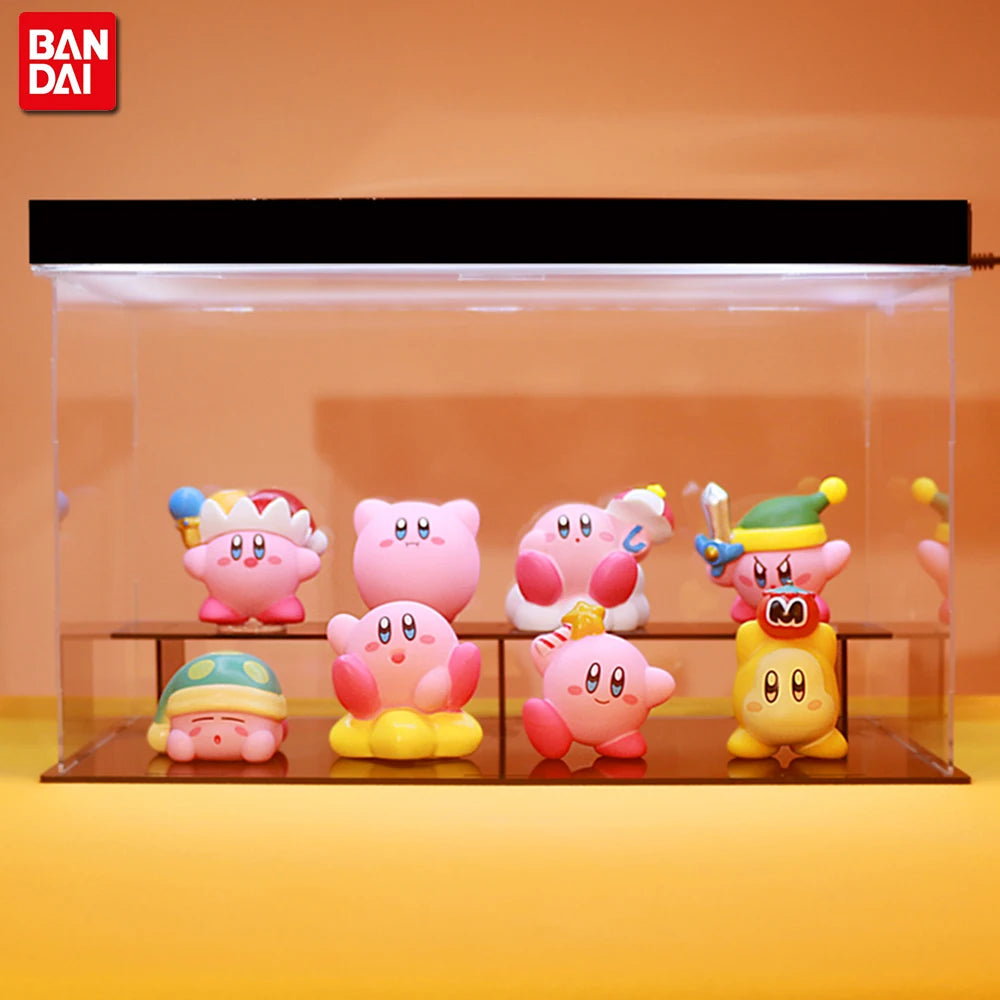 8Pcs/Set Games Star Kirby Anime Figure  Cute Cartoon Pink Kirby Mini Figure Decorative Collection Toy For Children's Gifts
