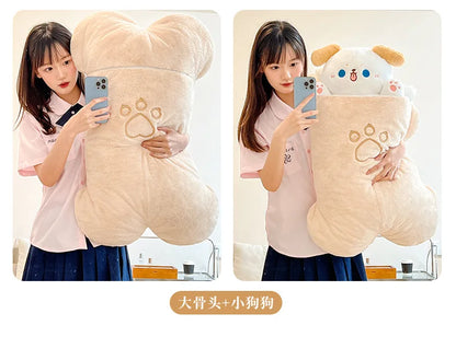 1pc Big Size Japan Taiyaki Cat Plushie Hiding in Sleeping Bag Bunny in Carrot Ferry Animals Plushie Throw Pillow For Kids Girl