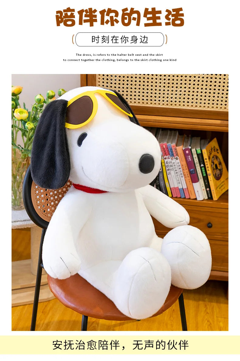 Anime Snoopy Plush Doll Big Ears Dog Plush Toy Cute Children's Doll Gift Snoopy Wearing Sunglasses