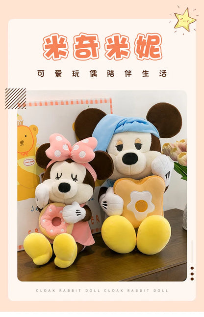 60/80/100cm Big Size Mickey Mouse Anime Plush Stuffed Doll Minnie Mouse Plushies Disney Pillow Peluche Ornaments Children's Gift