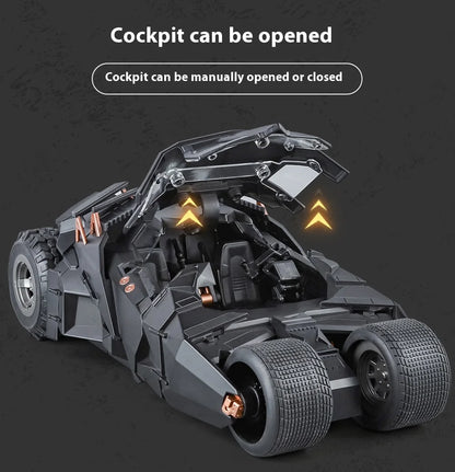 1:18 Batmobile Tumbler Alloy Metal Car Diecast Toy Vehicle Car Model Sound & Light Slide Spray Truck Toys For Kids  Gift Birthda