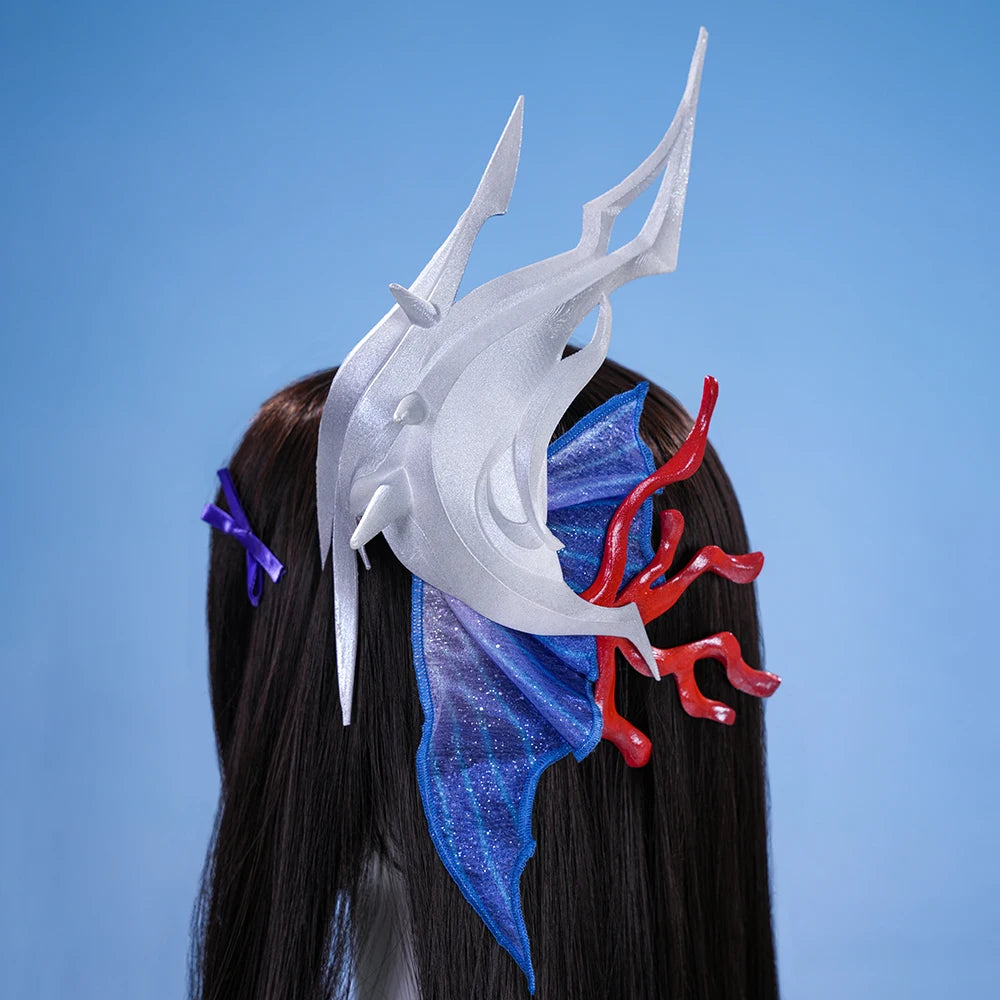 Honkai Star Rail Hysilens Cosplay Costume Wig Dress Headwear Amphoreus Festival Halloween Party for Women Girls Cos Props iCoser