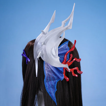 Honkai Star Rail Hysilens Cosplay Costume Wig Dress Headwear Amphoreus Festival Halloween Party for Women Girls Cos Props iCoser