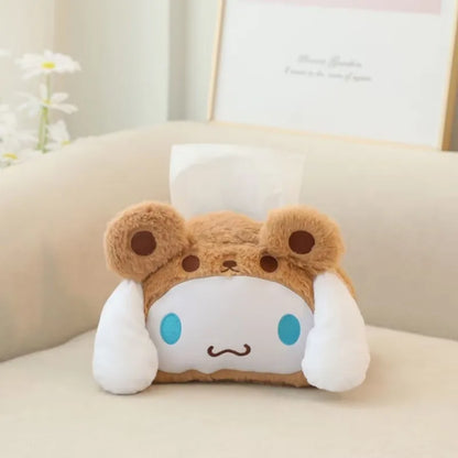 Sanrio Kuromi My Melody Cinnamoroll Cute Plush Storage Bag Plush Tissue Box Plush Makeup Bag Multifunctional Package