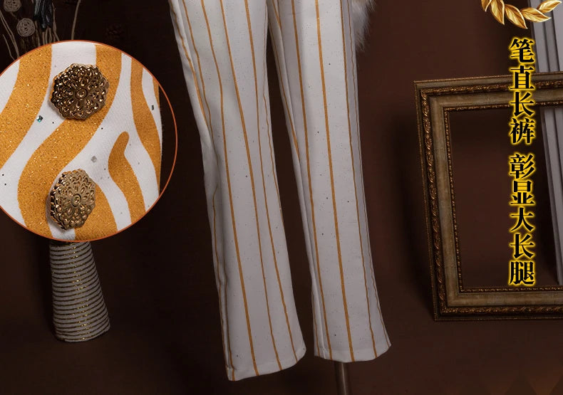 Identity V Prospector Cosplay Costume Wig Norton Campbell Uniform Gambler in The Spotlight Halloween for Women Men Carnival Prop