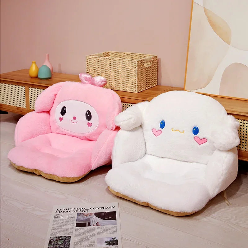 Sanrio Cute Soft Seat Cushion Kuromi My Melody Back Cushion Chair Cinnamoroll Sitting Cushion Sofa Bed Home Decor Gifts Girl