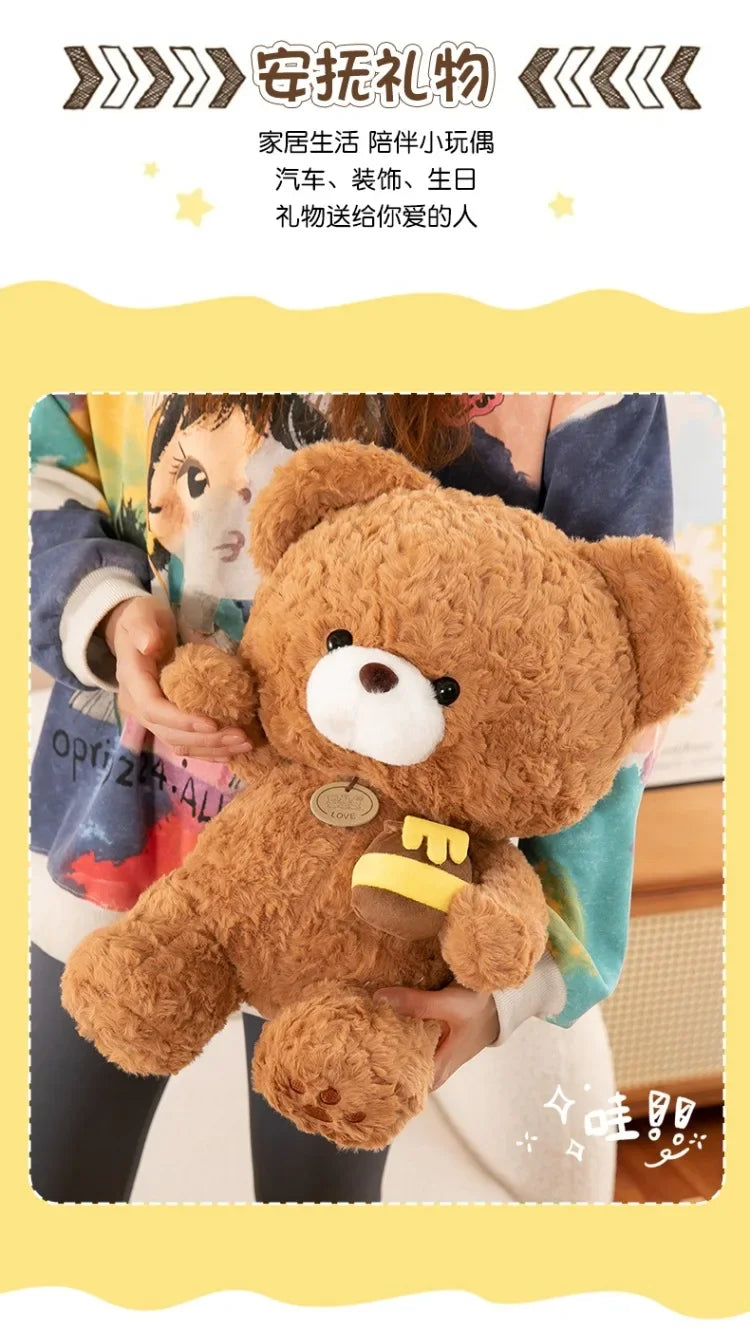 Hot 30-50CM Kawaii Cartoon Anime Honey Pot Teddy Bear Animal Doll Cute Plush Toy Children's High Quality Stuffed Toy Pillow