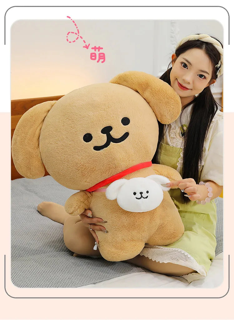 45/70cm Big Size Maltese Backpack Cartoon Anime Plush Stuffed Doll Kawaii Room Decoration Plushies Pillow Ornament Children Gift