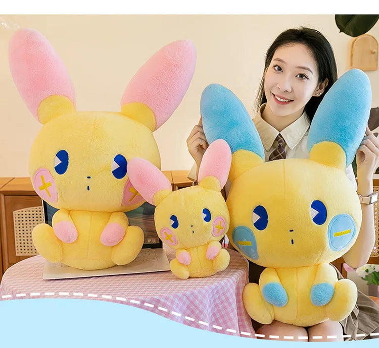 30/50/70cm Big Size Positive and Negative Pikachu Pokemo Anime Plush Stuffed Doll Room Decoration Plushies Pillow Holiday Gifts