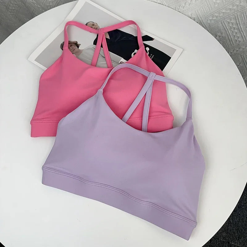 Women Fitness Sports Bra Top Sexy Beauty Back Shockproof Quick-Dry Gym Crop for Running Pilates Yoga