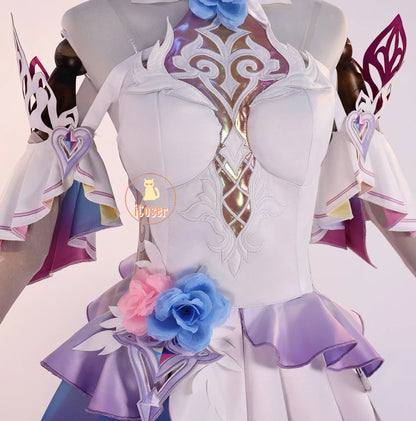 Honkai Star Rail Cyrene Cosplay Costume Wig Dress Headwear Earrings New Skin Outfit Elysia Amphoreus Halloween Party Women Girls