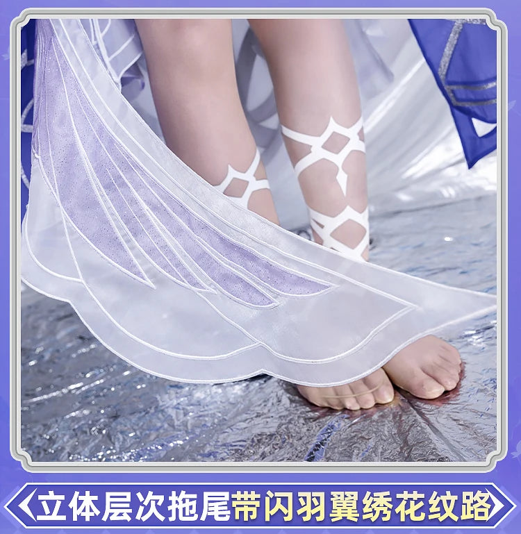 Genshin Impact Columbina Cosplay Costume Wig The Damselette Dress Uniform Eye Mask Eleven Fatui Harbingers Halloween Women Girls