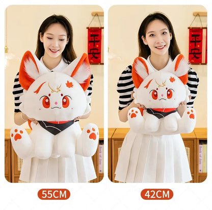 Kawaii Kazuha Cat Plush Toys Game Figure Dolls Game Peripheral Accompany Sleep Toy Creative Home Decoration Game Lover Kid Gifts