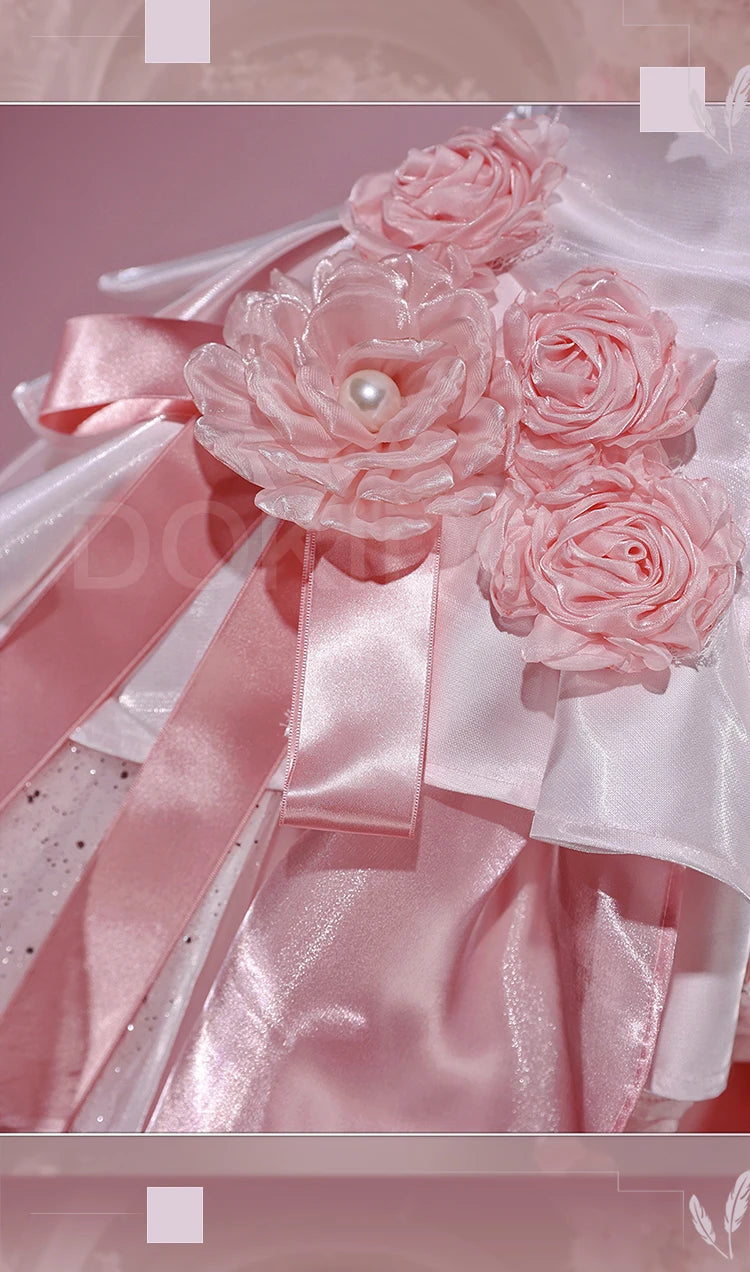 Yuuki Asuna Cosplay Costume Anime Sword Art Online Cosplay DokiDoki-R Women Pink Wedding Dress Asuna Unrestrained Emotion