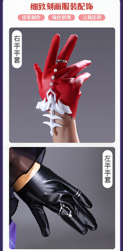 Honkai Star Rail Hysilens Cosplay Costume Wig Dress Earrings Headwear Rings Metal Accessories Halloween Party Women Girls iCoser