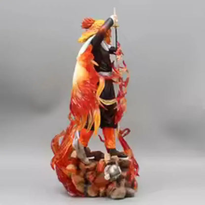 30cm Demon Slayer Anime Figure Rengoku Kyoujurou Figurine Flame Hashira Model Pvc Statue Desktop Collection Birthday Toys Gifts