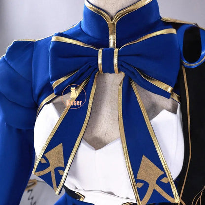 Fate Saber Cosplay Costume Wig Honkai Star Rail Dress Uniform Headwear Halloween Party for Women Girls Role Play Props Carnival