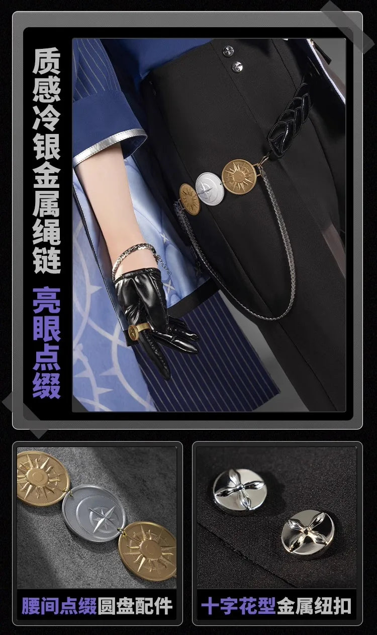 Zenless Zone Zero Hugo Cosplay Costume Wig Hat Mask Earrings Mockingbird New Eridu Hugo Vlad Ravenlock Halloween for Women Girls