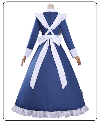 Anime Mechanical Marie Cosplay Costume Dress Maid Outfit Apron Headband Halloween Party for Women Girls Carnival Role Play Props