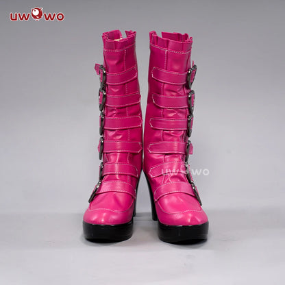 UWOWO Draculauraa Cosplay Boots Shoes Vampiree Spiderwebb Cape Berett Gothicc Dress Cosplay Shoes Boots